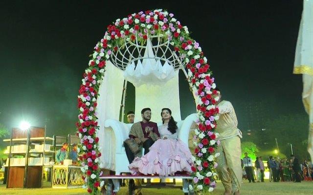 indian bride groom entry theme nashik